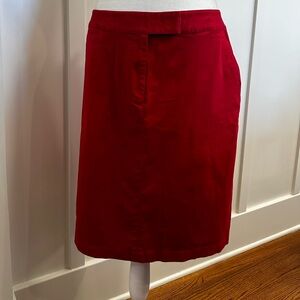 Talbots Red Knee-Length Pencil Skirt for Work or Play, Size 16, GUC